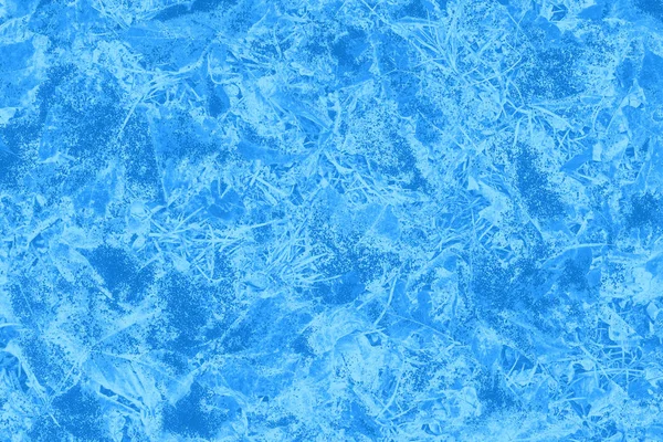 Textura rachada de gelo. Superfície de gelo azul com arranhões. Ano Novo e Natal fundo abstrato . — Fotografia de Stock