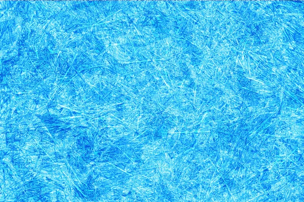 Cracked texture of ice. Blue frosty surface with scratches. Frozen water. New year and Christmas abstract background. Refreshing wallpaper. Quenching thirst.