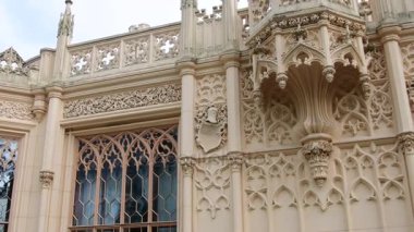 Sarayı - Chateau Lednice ve chateau Bahçe. Castle Lednice, South Moravia, Unesco Dünya Mirası. 4k