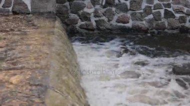 Vahşi nehir ve weir görünümü