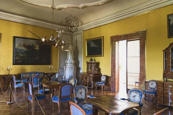 Barok kale Valtice, Lednice-Valtice kültürel peyzaj Unesco, Kültür tarihi bölge, South Moravia, Çek Cumhuriyeti. İç sahne.