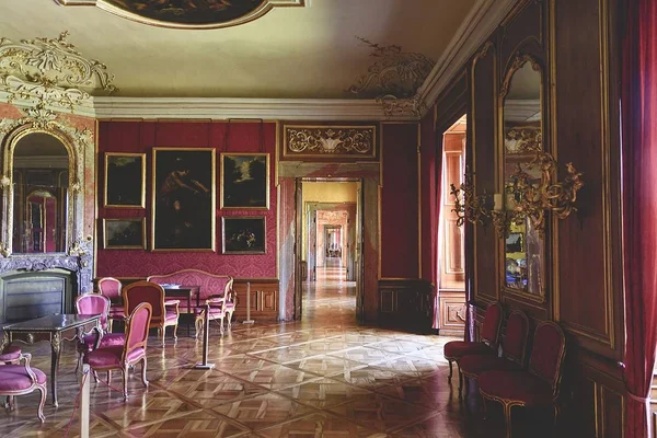 Chateau Valtice, Lednice-Valtice Paisagem Cultural é Património Mundial UNESCO, uma das mais impressionantes residências barrocas da Europa Central. Interior — Fotografia de Stock