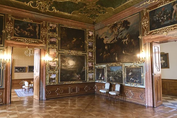 Valtice Palace 18 c. Çek Cumhuriyeti'nde, Liechtenstein iktidar prensleri eski koltuk. Mimar Johann Erlach. UNESCO tarafından. İç sahne