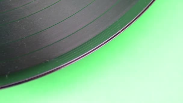 Rotating vinyl record. Closeup. Vintage vinyl record. — Stock Video