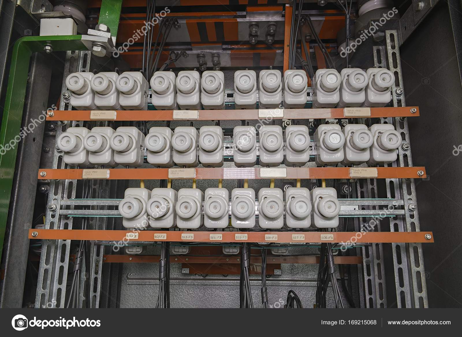 an old fuse box with cables old electrical panel, electrical boxan old fuse box with cables old electrical panel, electrical box, control panel\u2013 stock image