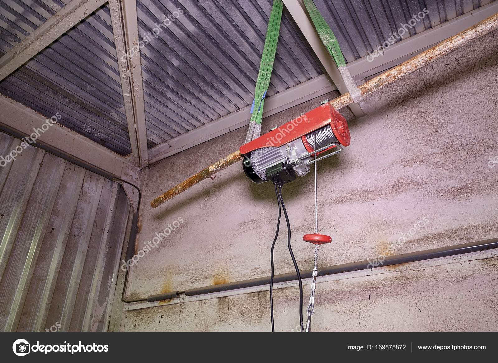 Electric Hoist Lift Hoist Lift Engine Lift Closeup Stock Photo Image By C Romannerud