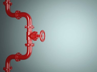Endüstriyel Kırmızı Boru Vanası