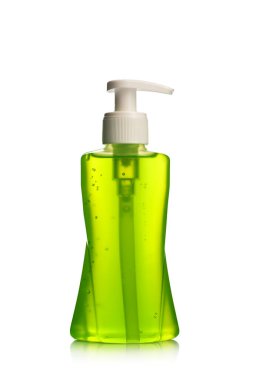 Bottle of liquid soap or cream or face wash dispensers or liquid stopper isolated on white background. clipart