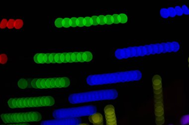 Soyut Işık Bokeh Arkaplanı. Odaklanmamış ışık noktaları soyut arkaplan.