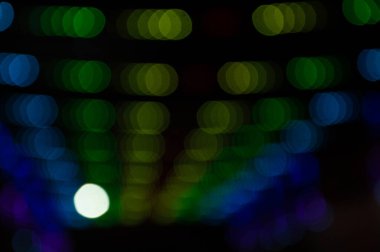 Soyut Işık Bokeh Arkaplanı. Odaklanmamış ışık noktaları soyut arkaplan.