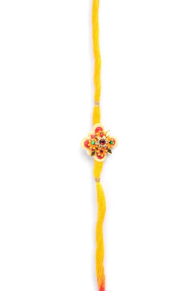 Indiase Festival Raksha Bandhan Achtergrond Met Een Elegante Rakhi Een — Stockfoto