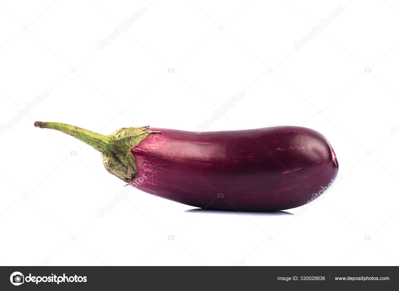 Eggplant or aubergine or brinjal vegetable isolated on a white background.  Stock Photo by ©DipakShelare 320028836