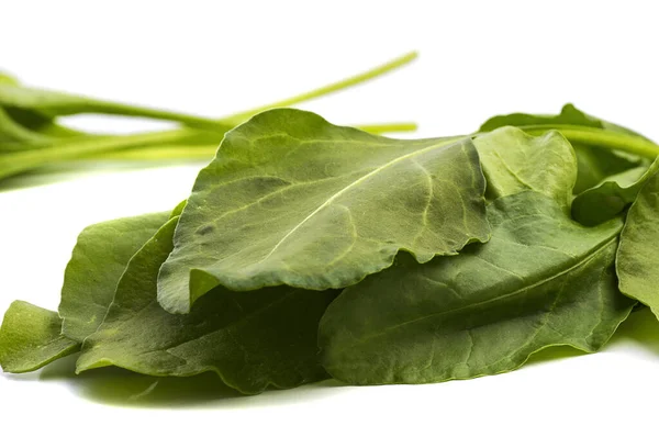 Close up of fresh green spinach isolated on white background — Stock Photo, Image