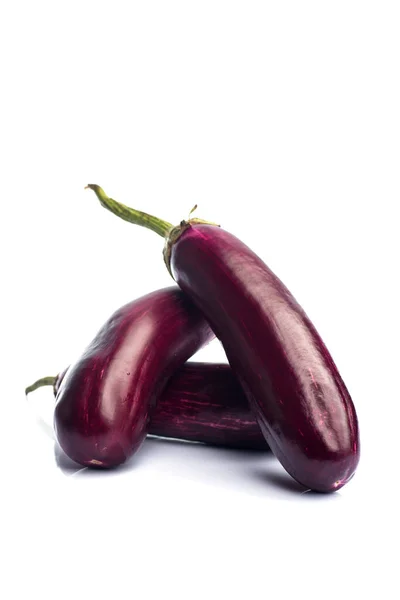 Eggplant or aubergine or brinjal vegetable isolated on a white background. — Stock Photo, Image