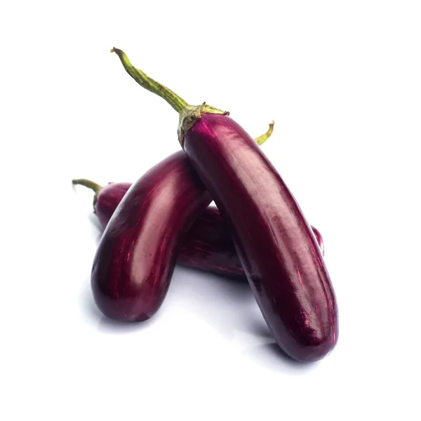 Eggplant or aubergine or brinjal vegetable isolated on a white background. — Stock Photo, Image