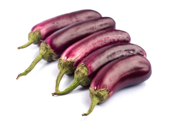 Berinjela ou beringela ou legume brinjal isolado sobre fundo branco . — Fotografia de Stock