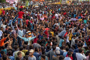 Amravati, Maharashtra, Hindistan - 8 Eylül 2018: Tanrı Krishna 'nın doğumunu kutlamak için 