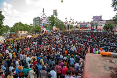 Amravati, Maharashtra, Hindistan - 8 Eylül 2018: Tanrı Krishna 'nın doğumunu kutlamak için 