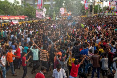 Amravati, Maharashtra, Hindistan - 8 Eylül 2018: Tanrı Krishna 'nın doğumunu kutlamak için 