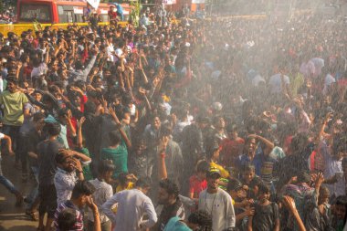 Amravati, Maharashtra, Hindistan - 8 Eylül 2018: Tanrı Krishna 'nın doğumunu kutlamak için 