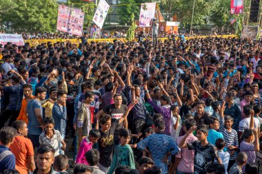 Amravati, Maharashtra, Hindistan - 8 Eylül 2018: Tanrı Krishna 'nın doğumunu kutlamak için 