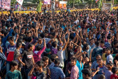 Amravati, Maharashtra, Hindistan - 8 Eylül 2018: Tanrı Krishna 'nın doğumunu kutlamak için 