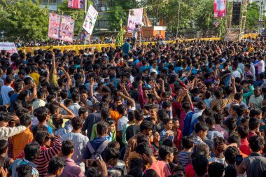 Amravati, Maharashtra, Hindistan - 8 Eylül 2018: Tanrı Krishna 'nın doğumunu kutlamak için 