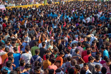 Amravati, Maharashtra, Hindistan - 8 Eylül 2018: Tanrı Krishna 'nın doğumunu kutlamak için 
