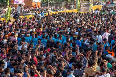 Amravati, Maharashtra, Hindistan - 8 Eylül 2018: Tanrı Krishna 'nın doğumunu kutlamak için 