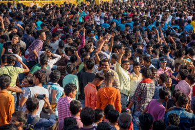 Amravati, Maharashtra, Hindistan - 8 Eylül 2018: Tanrı Krishna 'nın doğumunu kutlamak için 