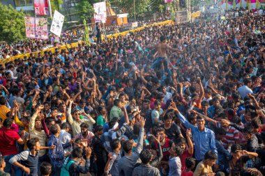 Amravati, Maharashtra, Hindistan - 8 Eylül 2018: Tanrı Krishna 'nın doğumunu kutlamak için 