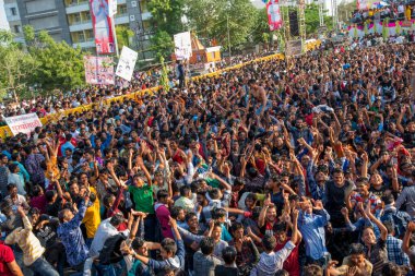 Amravati, Maharashtra, Hindistan - 8 Eylül 2018: Tanrı Krishna 'nın doğumunu kutlamak için 