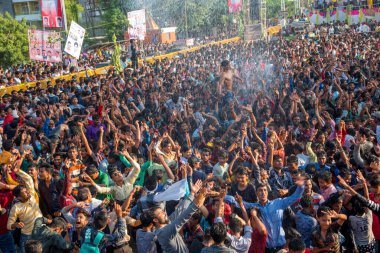 Amravati, Maharashtra, Hindistan - 8 Eylül 2018: Tanrı Krishna 'nın doğumunu kutlamak için 