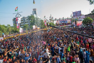 Amravati, Maharashtra, Hindistan - 8 Eylül 2018: Tanrı Krishna 'nın doğumunu kutlamak için 