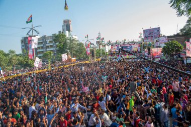 Amravati, Maharashtra, Hindistan - 8 Eylül 2018: Tanrı Krishna 'nın doğumunu kutlamak için 