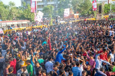 Amravati, Maharashtra, Hindistan - 8 Eylül 2018: Tanrı Krishna 'nın doğumunu kutlamak için 