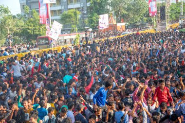 Amravati, Maharashtra, Hindistan - 8 Eylül 2018: Tanrı Krishna 'nın doğumunu kutlamak için 