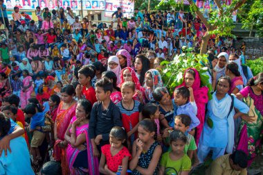 Amravati, Maharashtra, Hindistan - 8 Eylül 2018: Tanrı Krishna 'nın doğumunu kutlamak için 