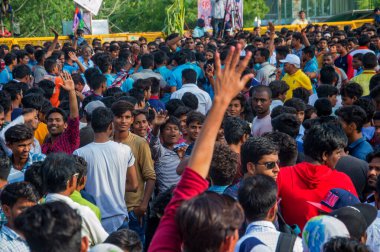 Amravati, Maharashtra, Hindistan - 8 Eylül 2018: Tanrı Krishna 'nın doğumunu kutlamak için 