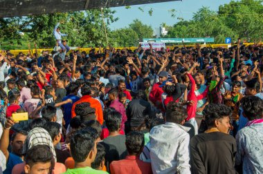 Amravati, Maharashtra, Hindistan - 8 Eylül 2018: Tanrı Krishna 'nın doğumunu kutlamak için 