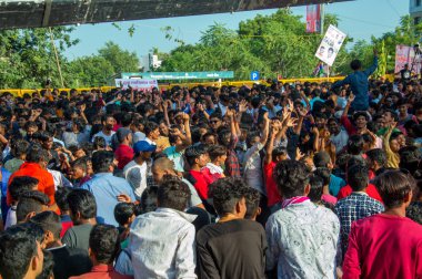 Amravati, Maharashtra, Hindistan - 8 Eylül 2018: Tanrı Krishna 'nın doğumunu kutlamak için 