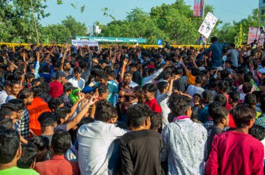 Amravati, Maharashtra, Hindistan - 8 Eylül 2018: Tanrı Krishna 'nın doğumunu kutlamak için 