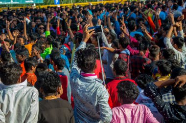 Amravati, Maharashtra, Hindistan - 8 Eylül 2018: Tanrı Krishna 'nın doğumunu kutlamak için 