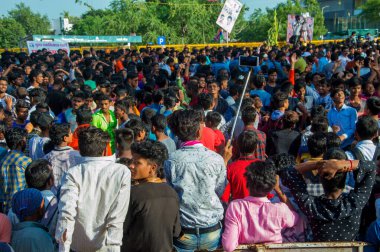 Amravati, Maharashtra, Hindistan - 8 Eylül 2018: Tanrı Krishna 'nın doğumunu kutlamak için 
