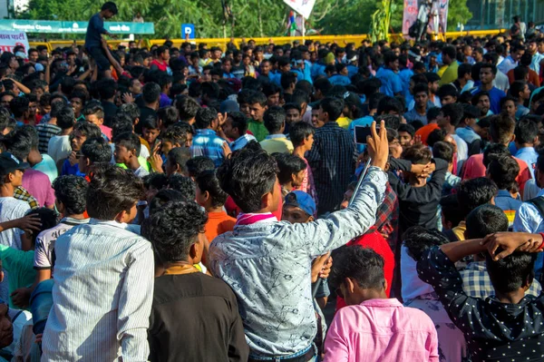 Amravati, Maharashtra, Hindistan - 8 Eylül 2018: Tanrı Krishna 'nın doğumunu kutlamak için 