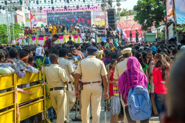 Amravati, Maharashtra, Hindistan - 8 Eylül 2018: Tanrı Krishna 'nın doğumunu kutlamak için 