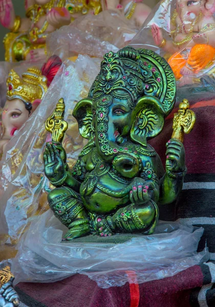 Statue Hindu God Ganesha Close Ganesha Idol Artist Workshop Ganesha — Stock Photo, Image