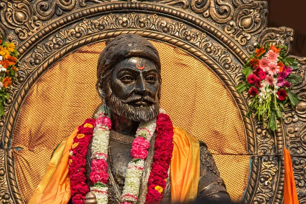 Chatrapati Shivaji Maharaj雕像 — 图库照片