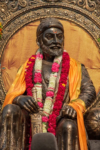 Estátua de Chatrapati Shivaji Maharaj — Fotografia de Stock