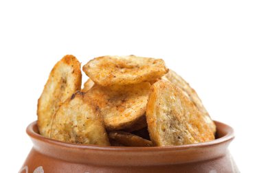 Beyaz bir arka plan üzerinde Muz fiş